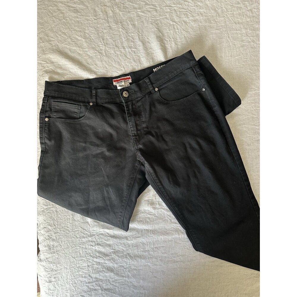 🌵4/$25 Castro Moses Skinny Men's Size 34 Jeans Black Denim Stretch‎